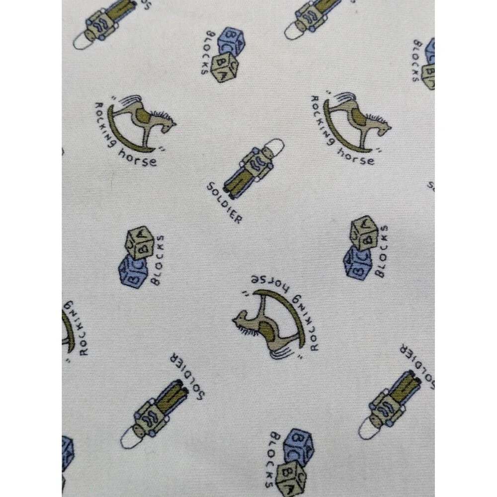Gymboree Gray Holiday 2000 Tin Soldier Toys Horses & Blocks Blanket Vintage Y2K